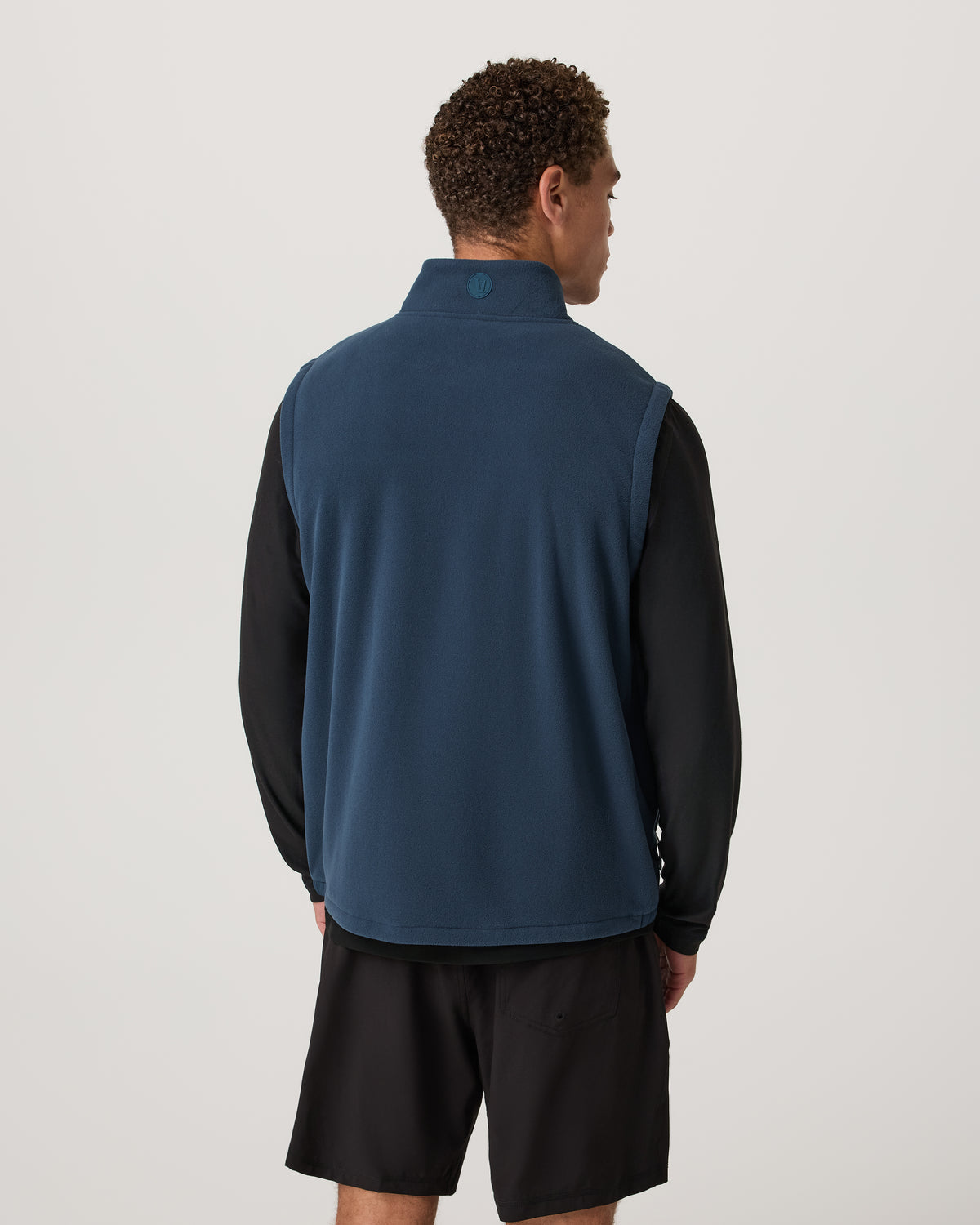 Aspen Vest Men's Ocean Blue Zip-Up Fleece Vest - Vuori