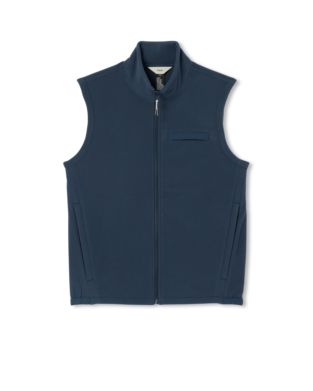 Aspen Vest Men's Ocean Blue Zip-Up Fleece Vest - Vuori