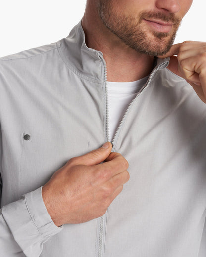 Venture Track Jacket Platinum Linen Texture - Vuori