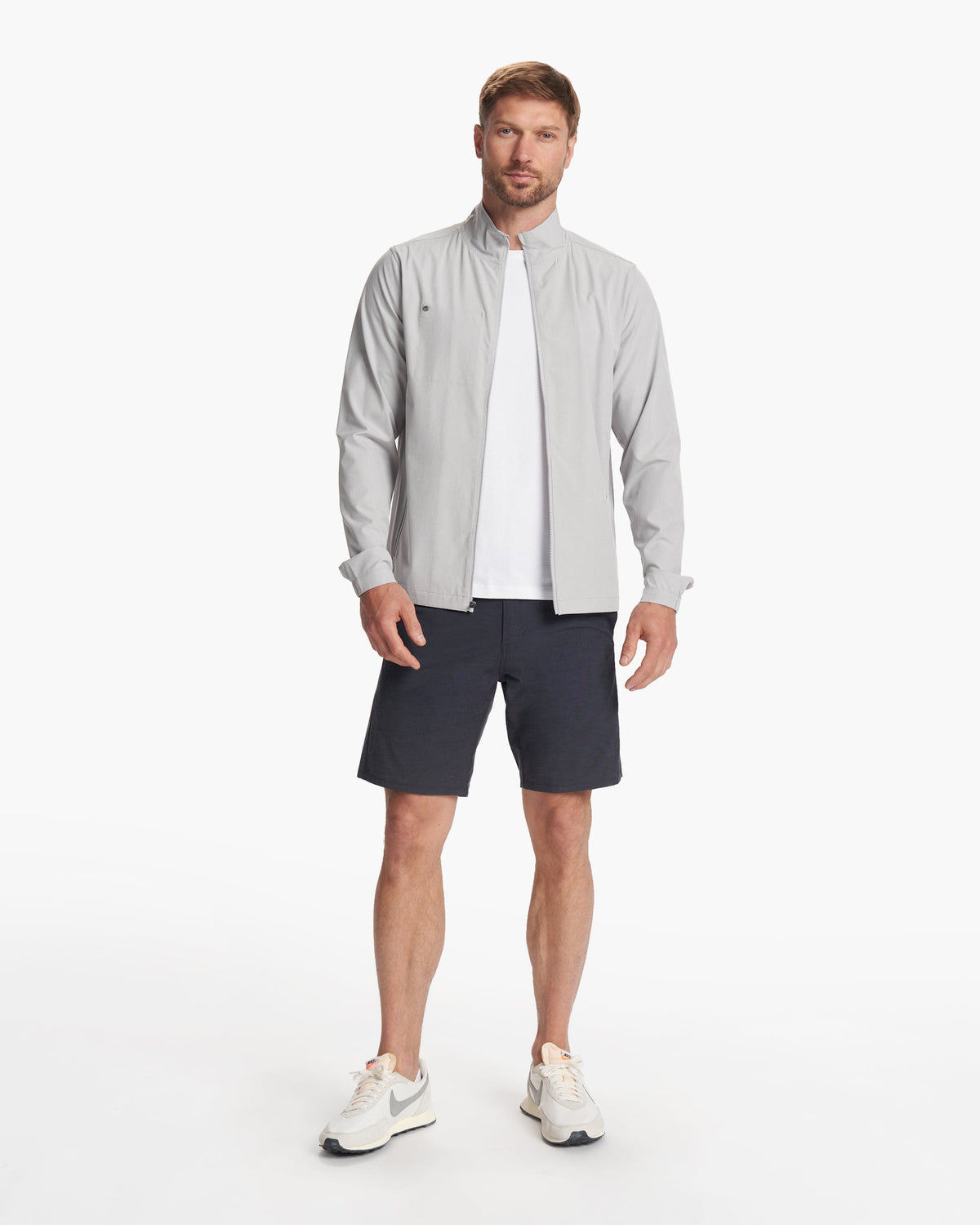 Venture Track Jacket Platinum Linen Texture - Vuori