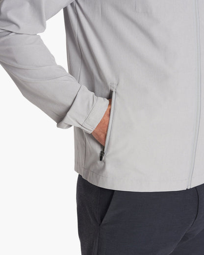 Venture Track Jacket Platinum Linen Texture - Vuori