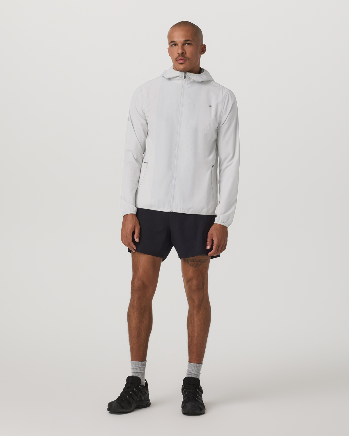 Outdoor Trainer Shell Men's Full-Zip Grey Mist Jacket - Vuori