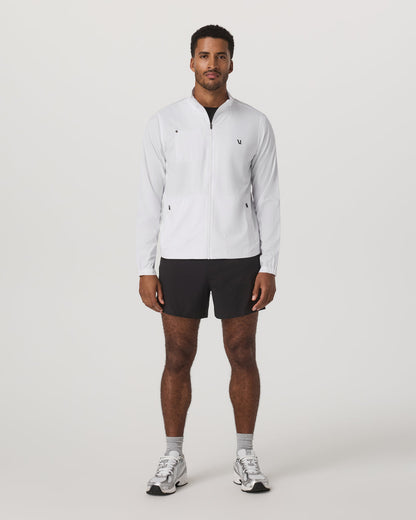 Venture Track Jacket Men's White Logo Graphic Jacket - Vuori
