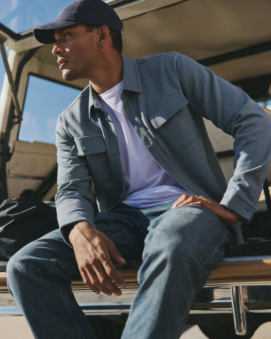 Waffle Shirt Jacket Versatile Men's Abyss Shirt Jacket - Vuori