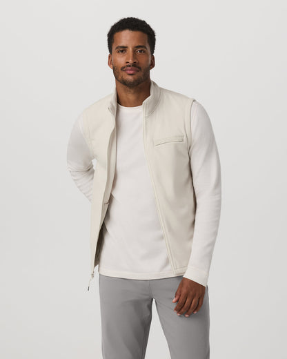 Aspen Vest Men's Mushroom Zip-Up Fleece Vest - Vuori