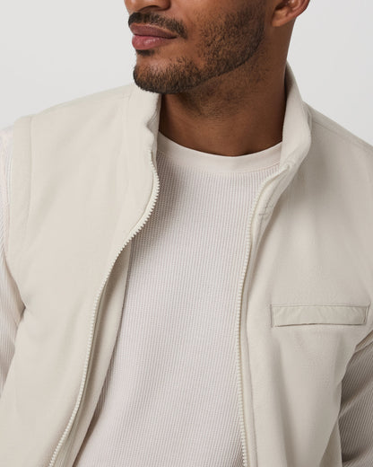 Aspen Vest Men's Mushroom Zip-Up Fleece Vest - Vuori