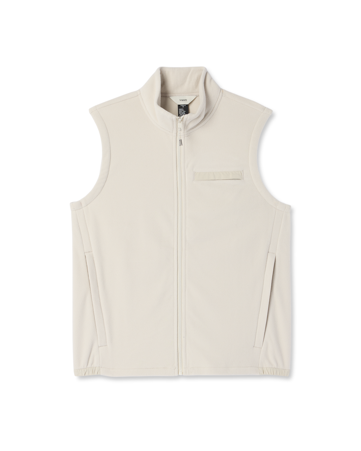 Aspen Vest Men's Mushroom Zip-Up Fleece Vest - Vuori