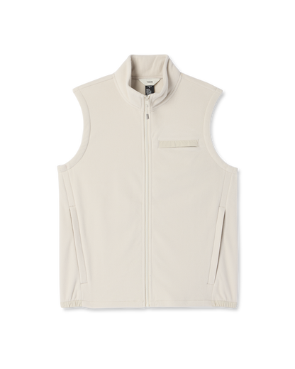 Aspen Vest Men's Mushroom Zip-Up Fleece Vest - Vuori