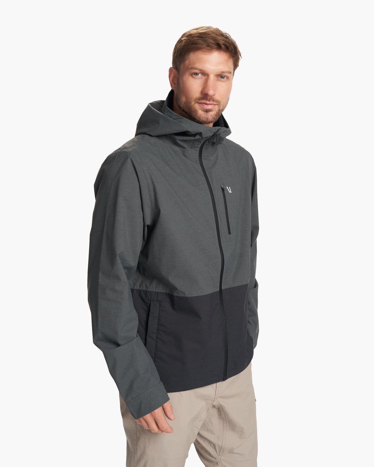Oahu Rain Jacket Men's Shale Lightweight Jacket - Vuori