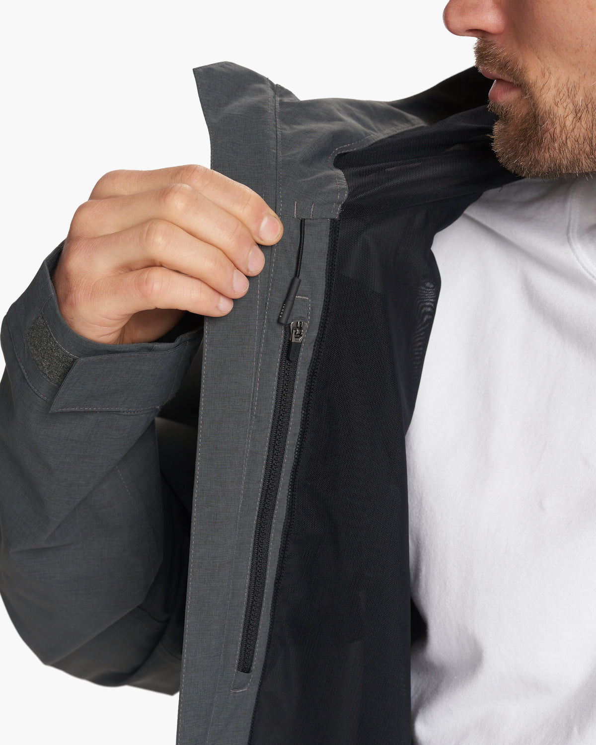 Oahu Rain Jacket Men's Shale Lightweight Jacket - Vuori