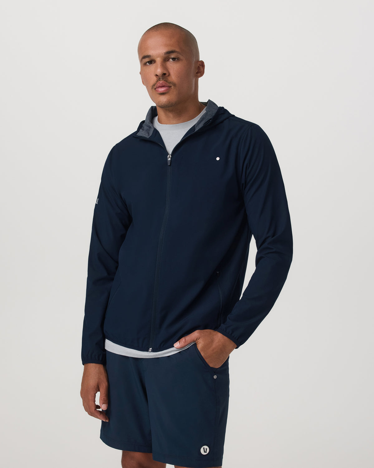 Outdoor Trainer Shell Men's Lightweight Full-Zip Ink Jacket - Vuori