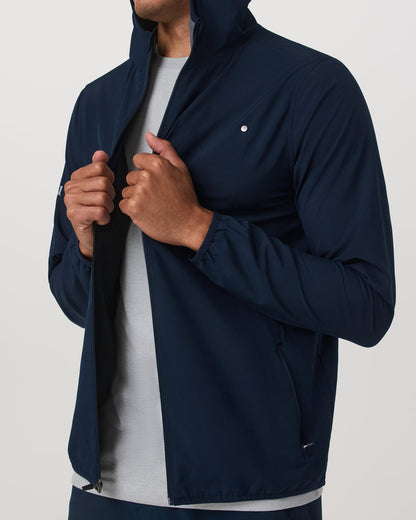 Outdoor Trainer Shell Men's Lightweight Full-Zip Ink Jacket - Vuori