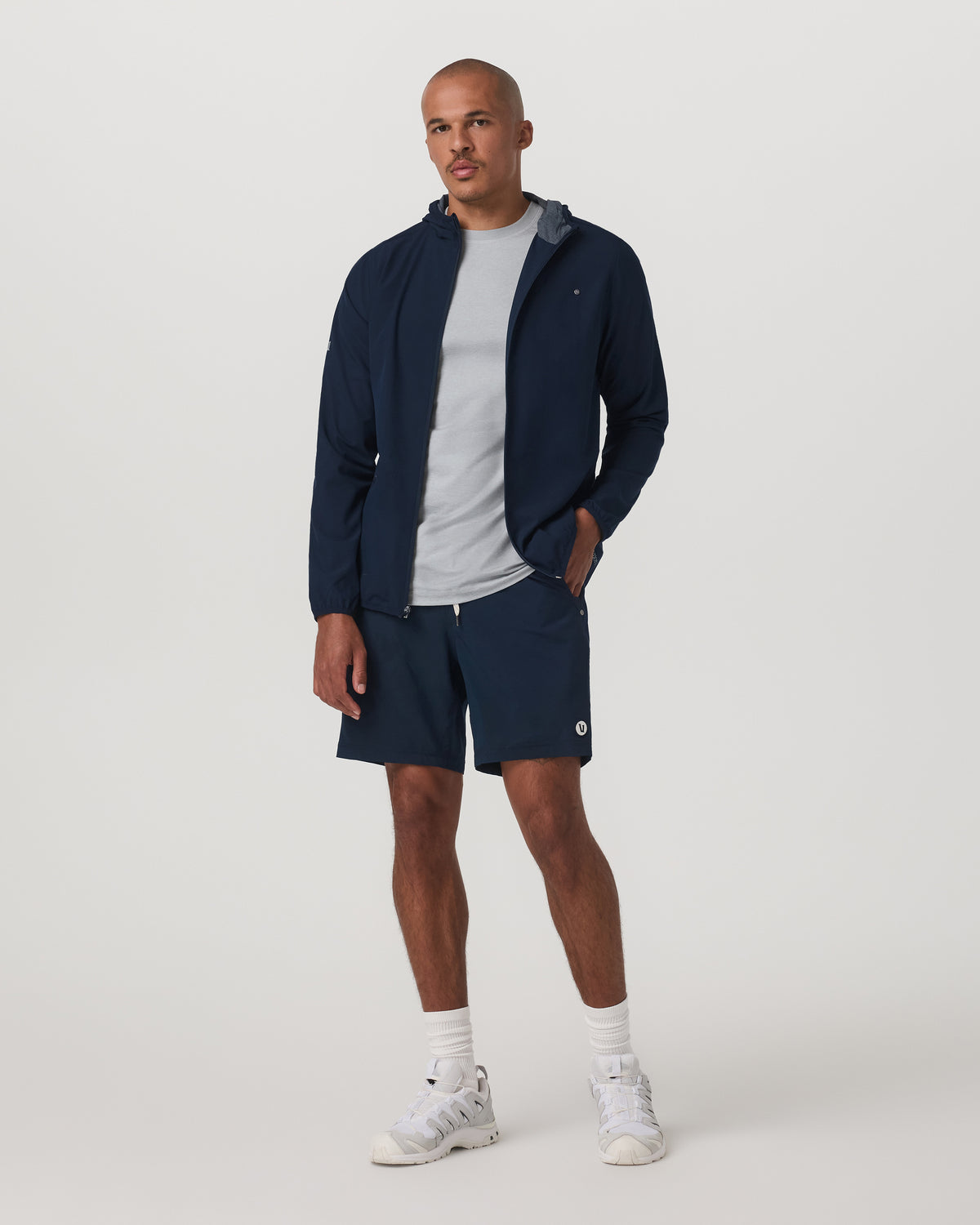 Outdoor Trainer Shell Men's Lightweight Full-Zip Ink Jacket - Vuori