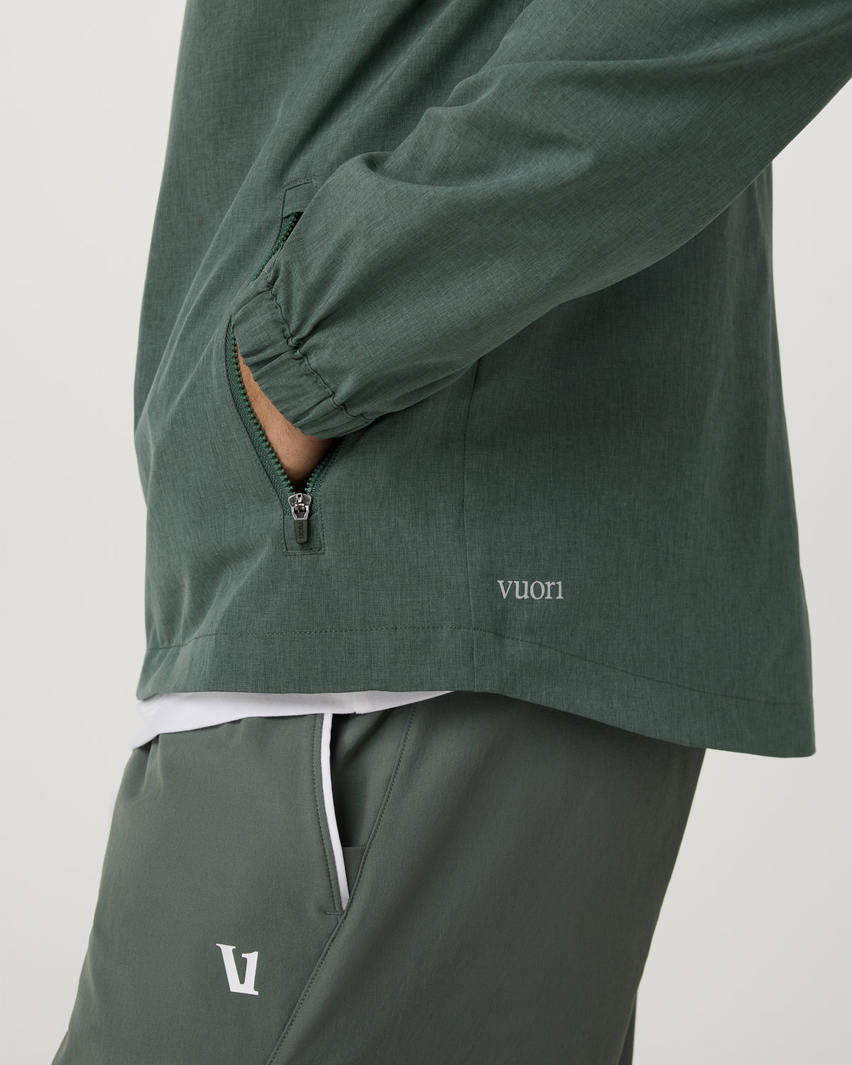 Venture Track Jacket Men's Agate Green Workout Jacket - Vuori