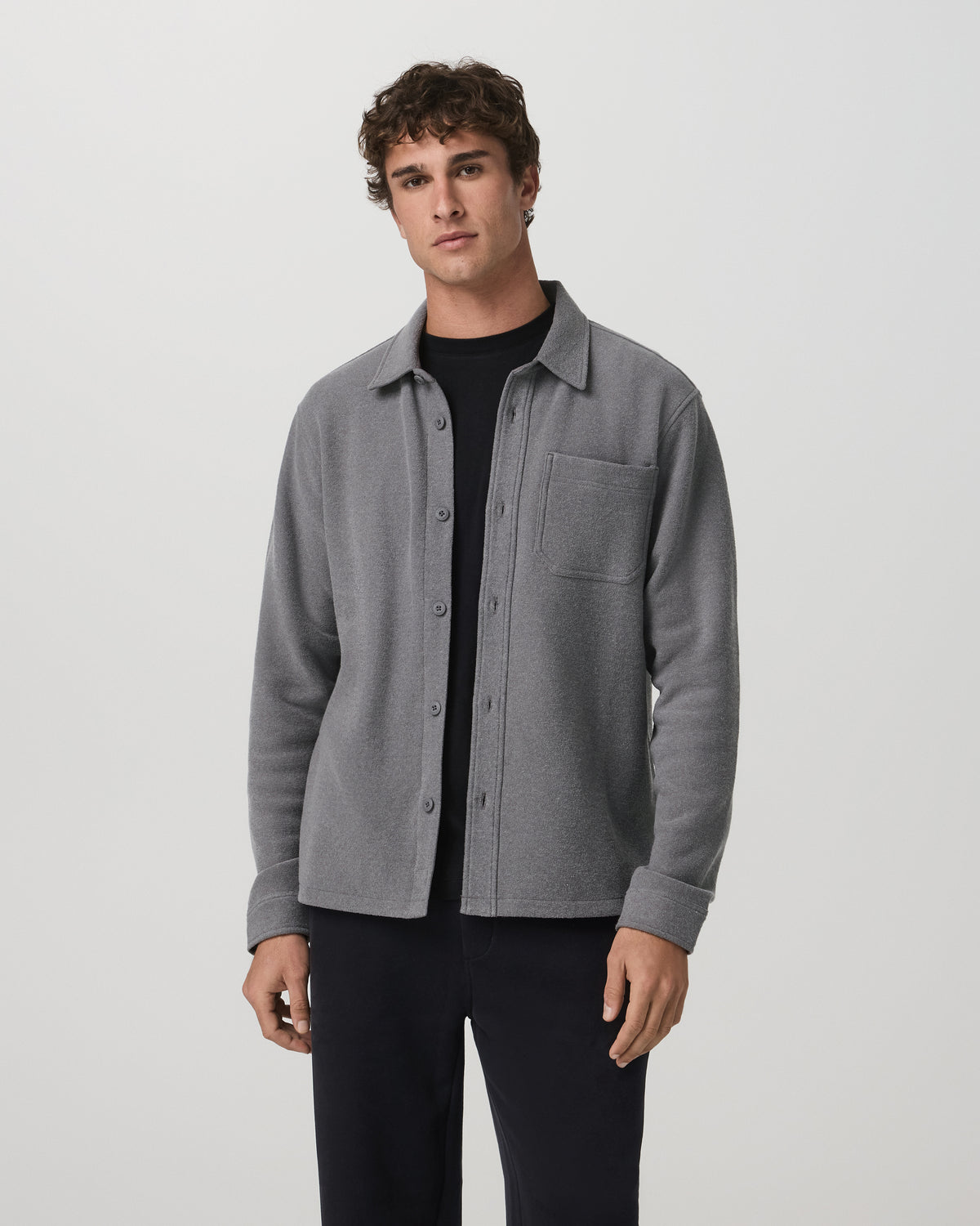 Beach Fleece Shirt Jacket Men's Pinecone Heather Jacket - Vuori