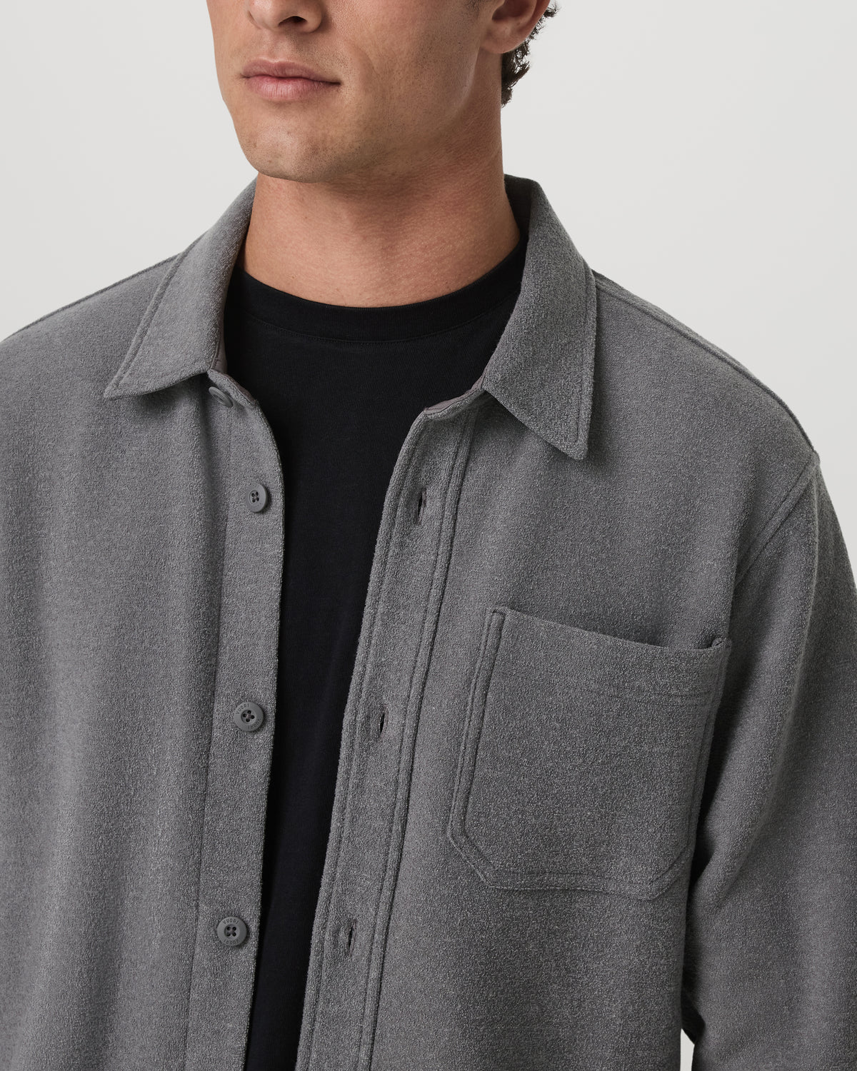 Beach Fleece Shirt Jacket Men's Pinecone Heather Jacket - Vuori
