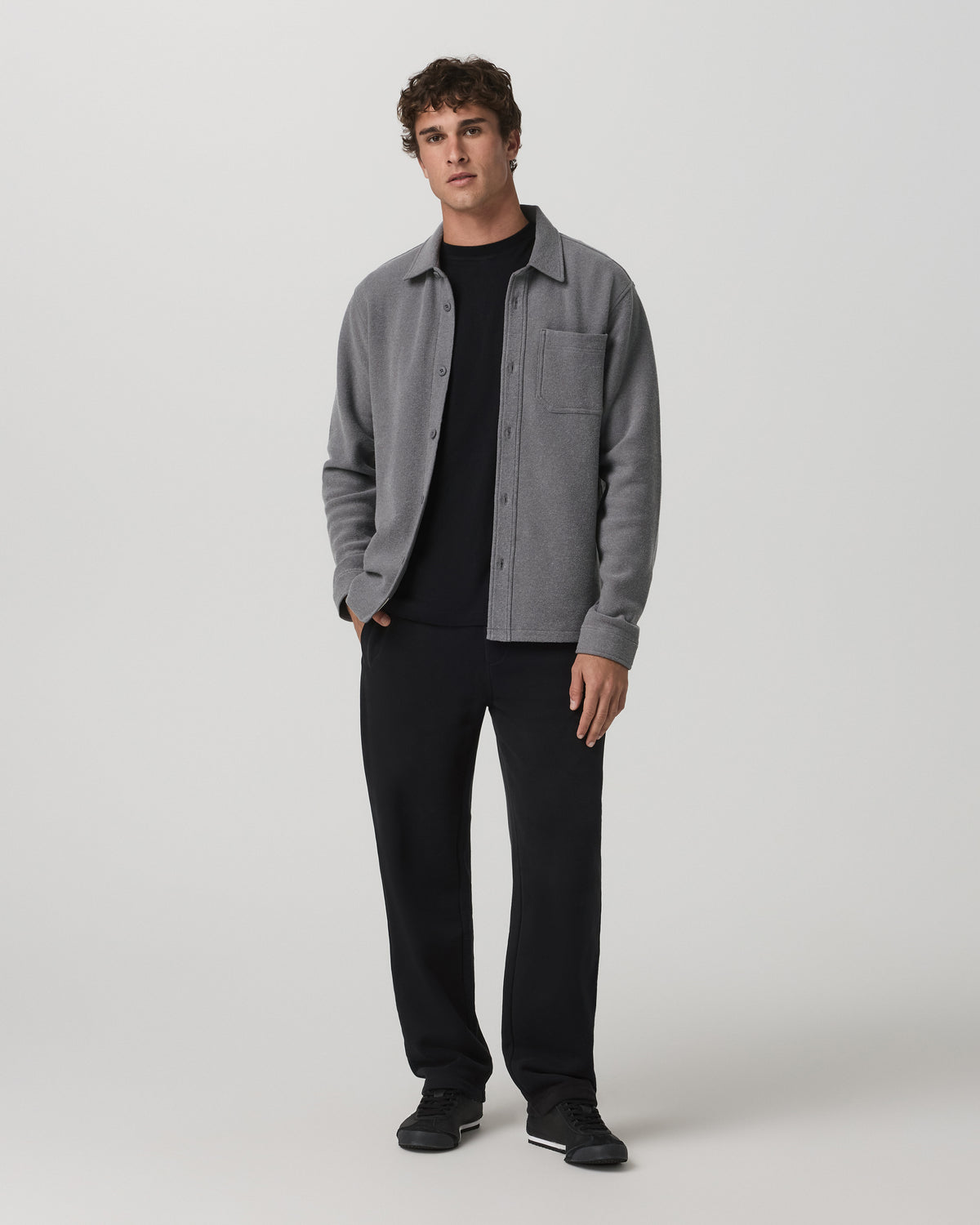 Beach Fleece Shirt Jacket Men's Pinecone Heather Jacket - Vuori