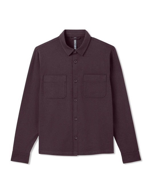 Coronado Shirt Jacket Men's Raisin Heather Jacket - Vuori