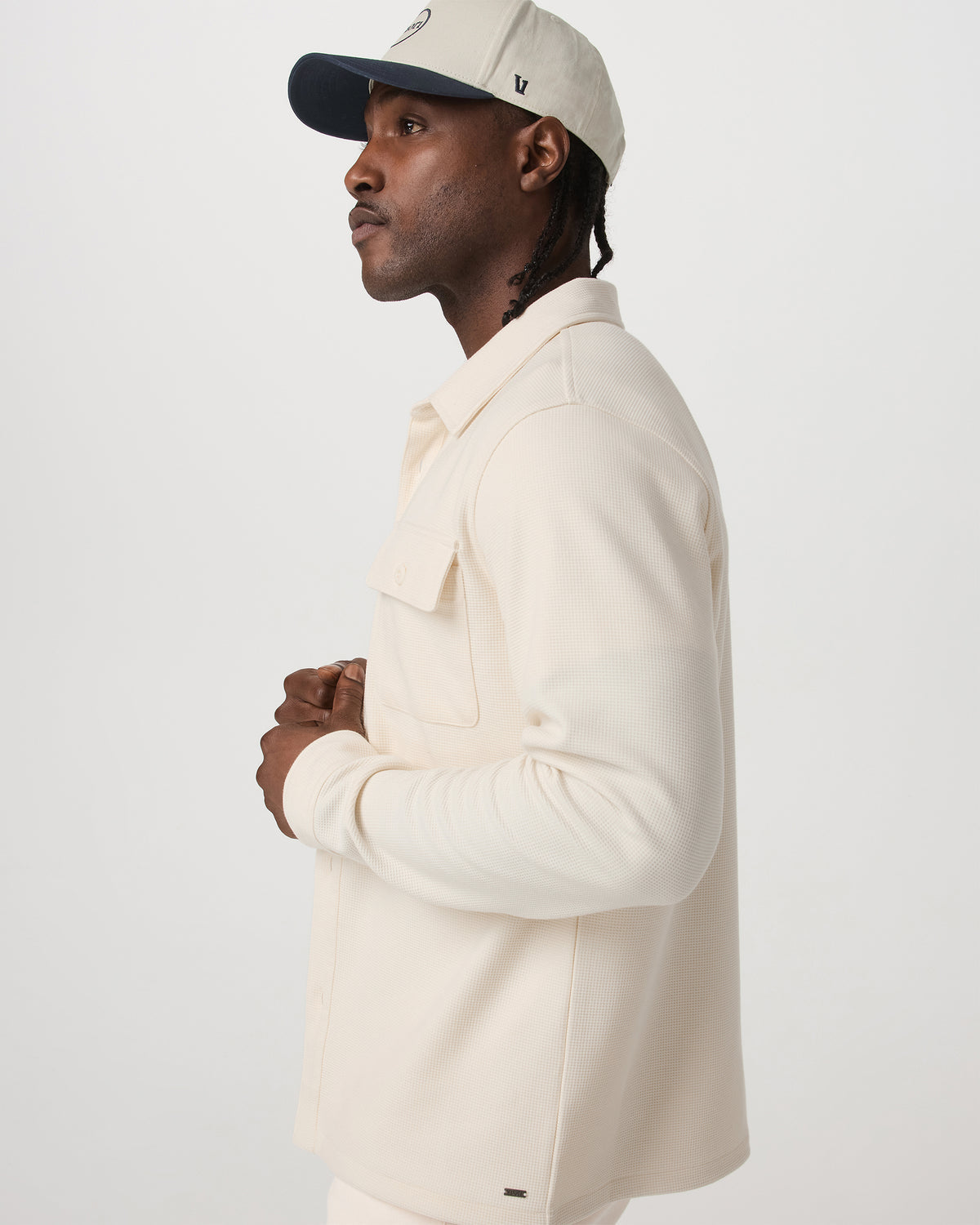 Waffle Shirt Jacket Versatile Men's Natural Shirt Jacket - Vuori