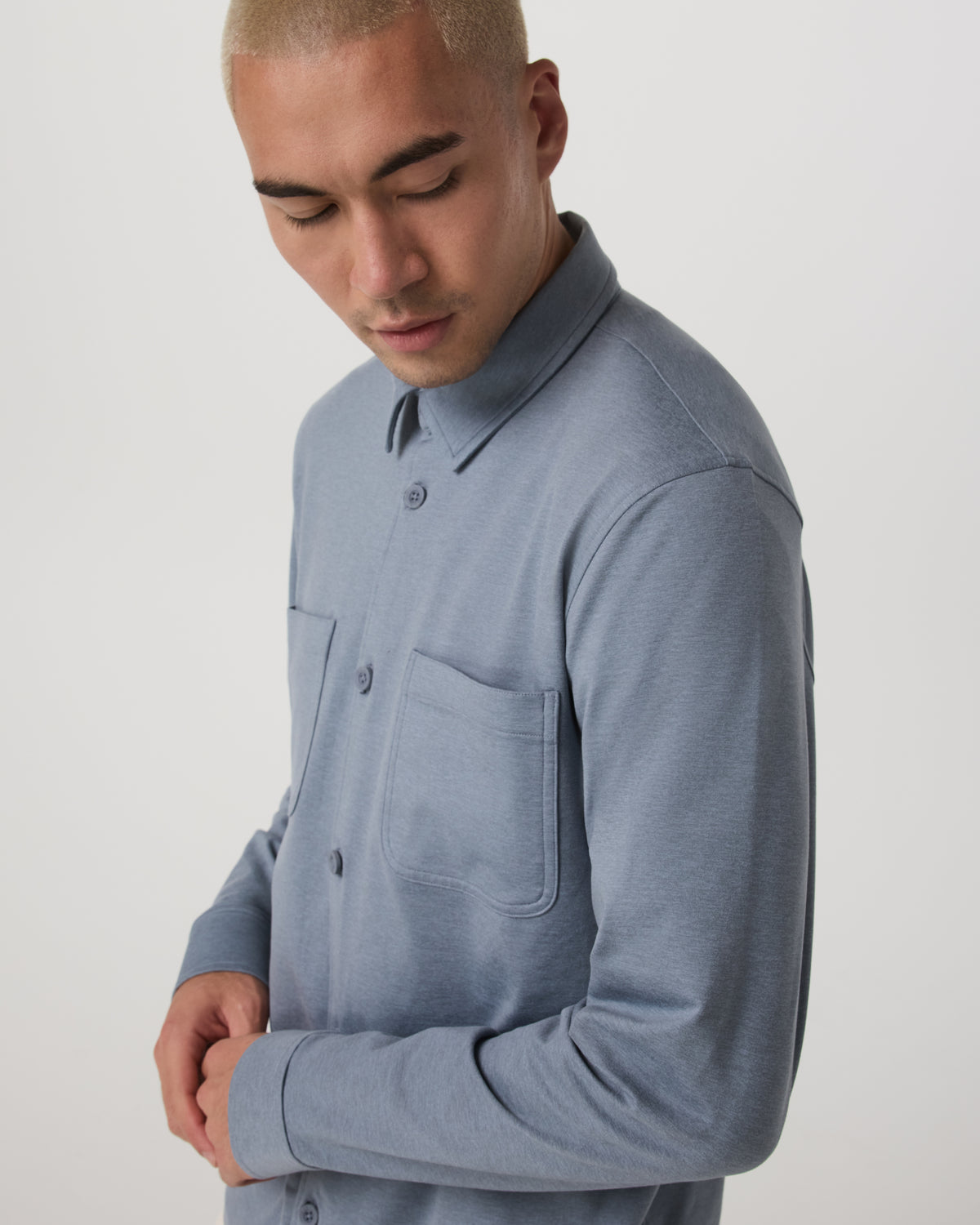Coronado Shirt Jacket Men's Slate Blue Heather Jacket - Vuori