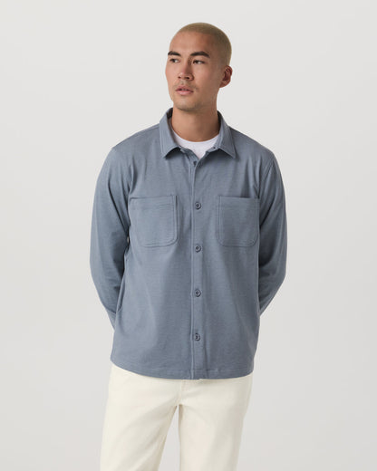 Coronado Shirt Jacket Men's Slate Blue Heather Jacket - Vuori