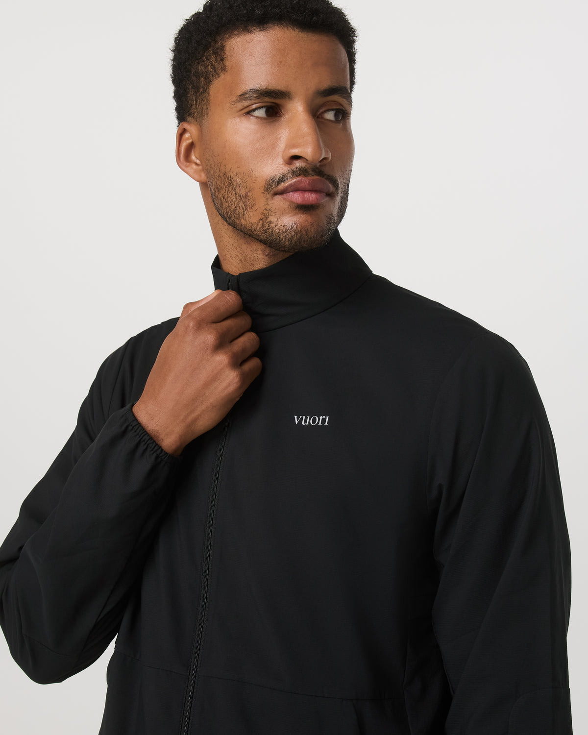 Terrain Jacket Men's Black Lightweight Running Shell - Vuori