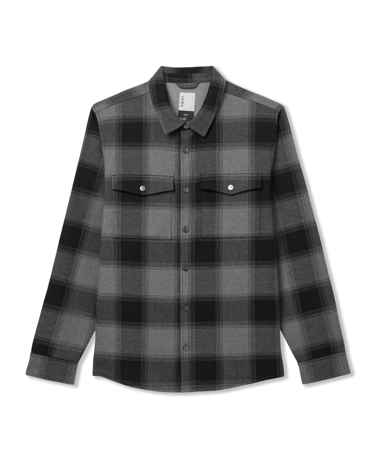 Range Shirt Jacket 2.0 Men's Dark Pewter Plaid Jacket - Vuori