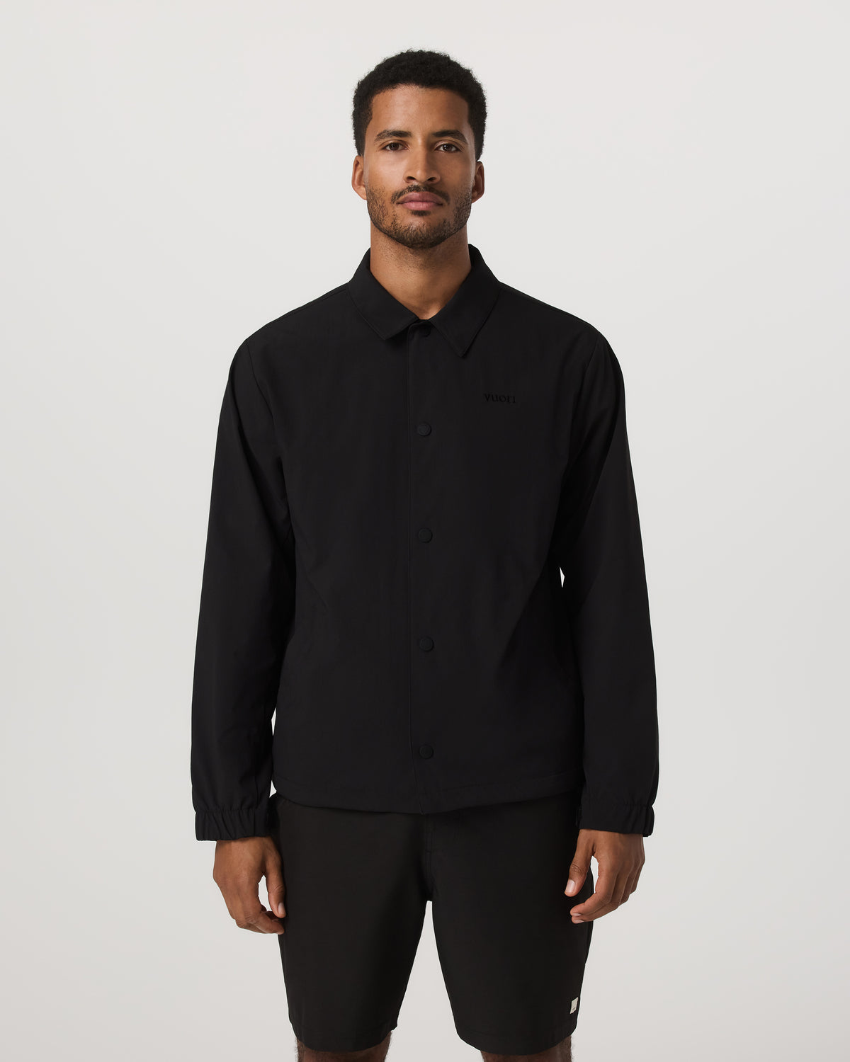 V1 Coach Jacket Men's Black Vintage Style Jacket - Vuori