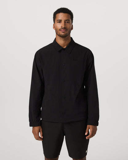 V1 Coach Jacket Men's Black Vintage Style Jacket - Vuori