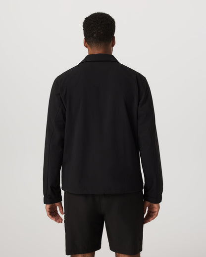 V1 Coach Jacket Men's Black Vintage Style Jacket - Vuori