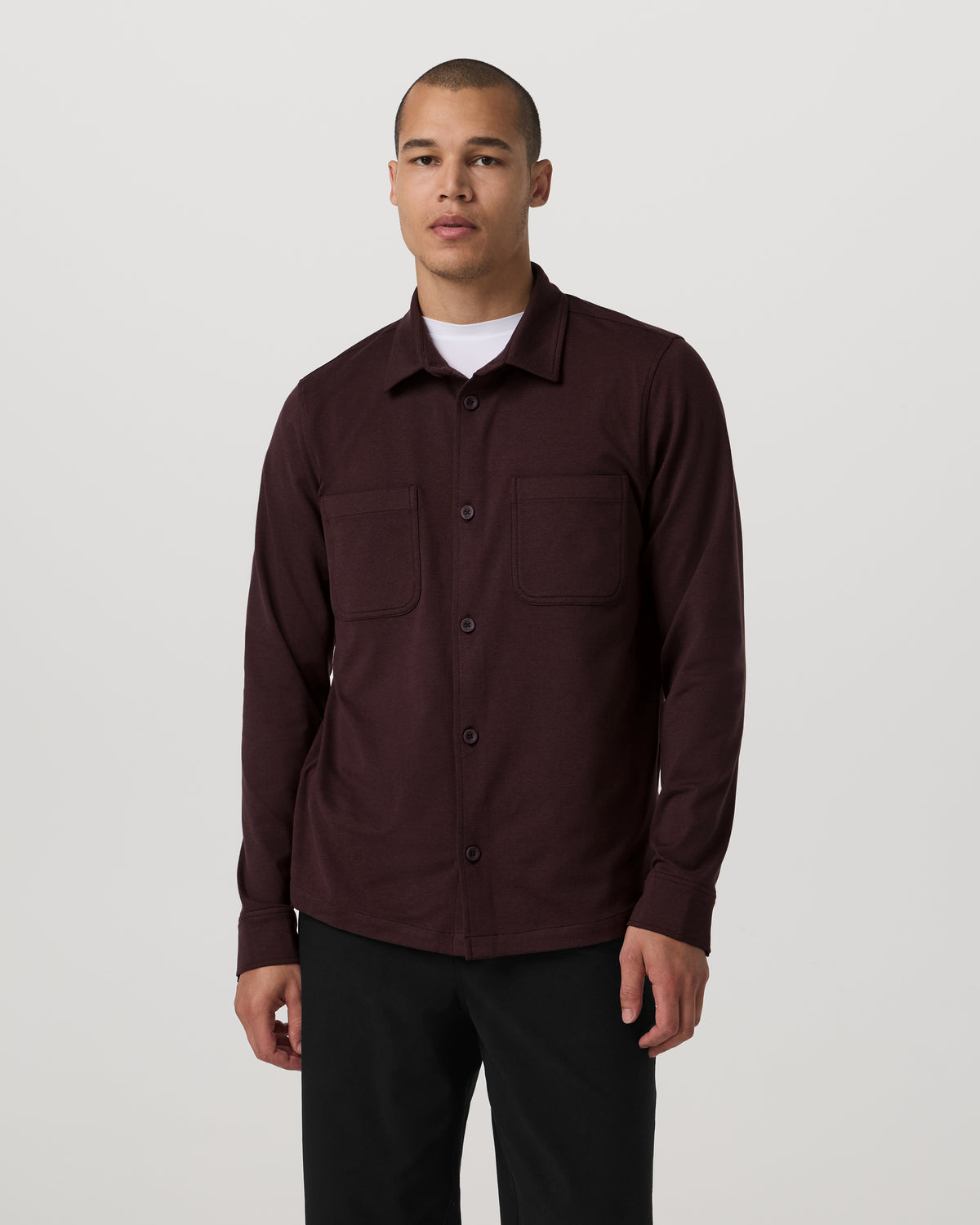 Coronado Shirt Jacket Men's Mahogany Heather Jacket - Vuori