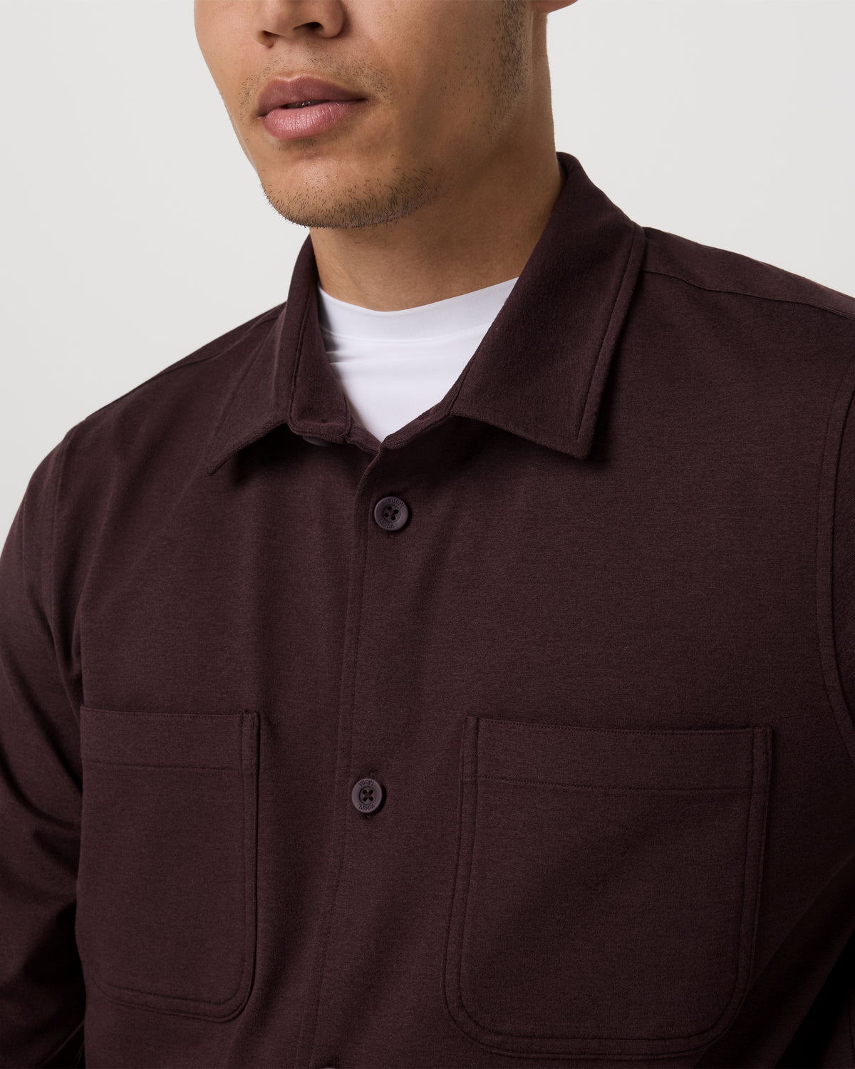 Coronado Shirt Jacket Men's Mahogany Heather Jacket - Vuori