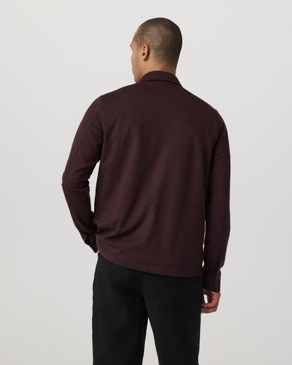 Coronado Shirt Jacket Men's Mahogany Heather Jacket - Vuori