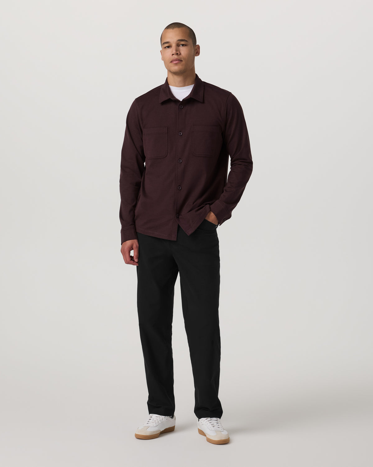 Coronado Shirt Jacket Men's Mahogany Heather Jacket - Vuori
