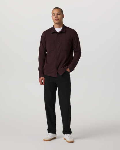 Coronado Shirt Jacket Men's Mahogany Heather Jacket - Vuori