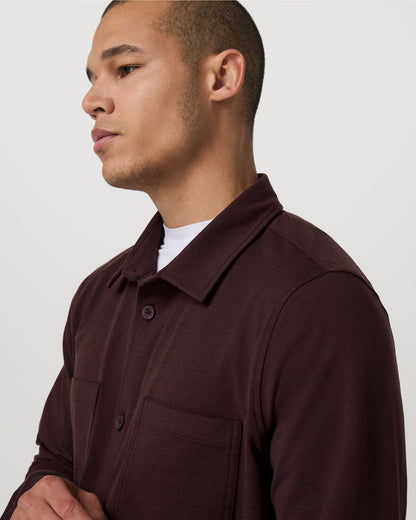Coronado Shirt Jacket Men's Mahogany Heather Jacket - Vuori