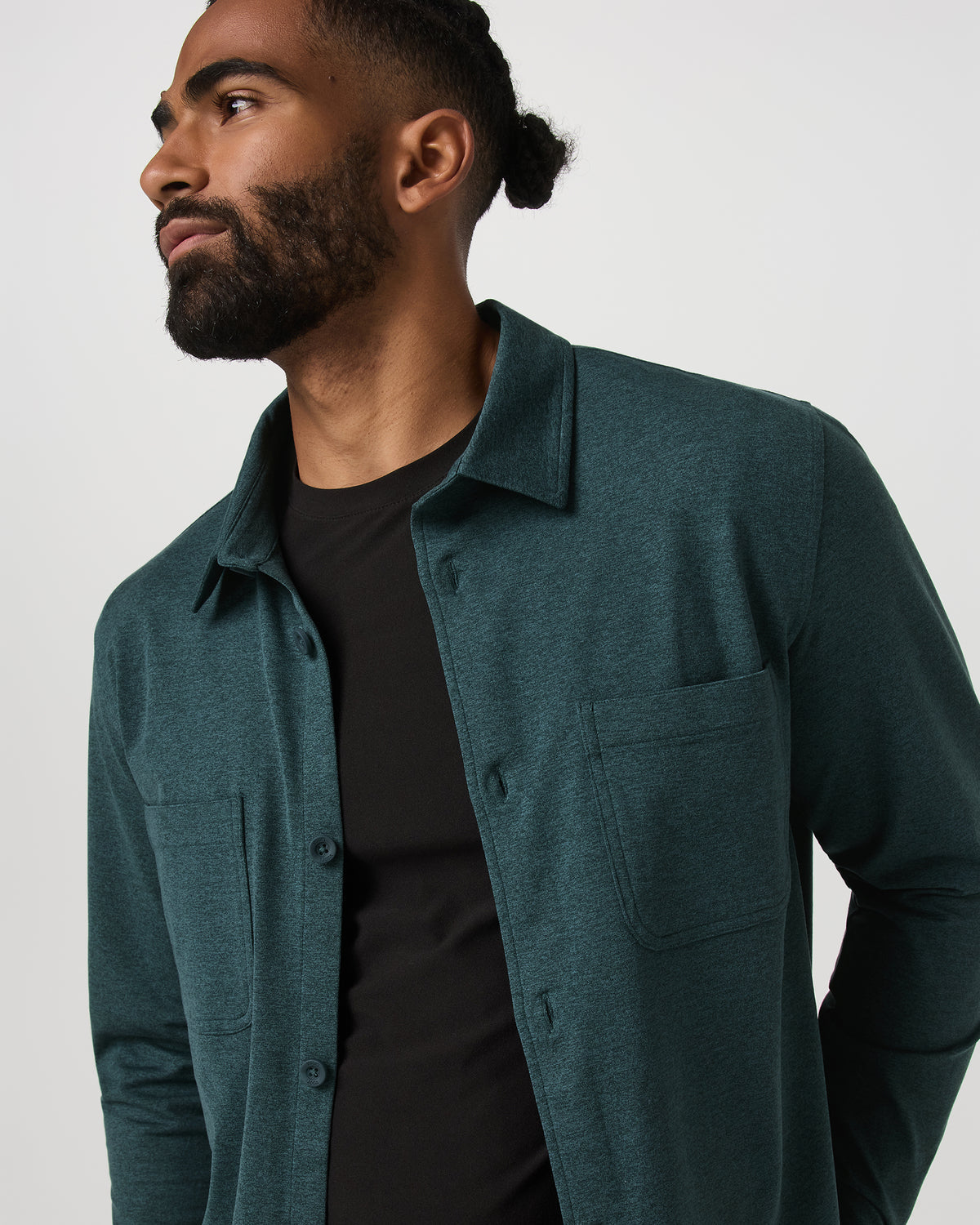 Coronado Shirt Jacket Men's Deep Sea Heather Jacket - Vuori