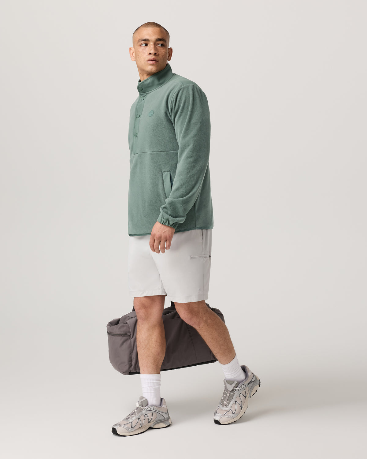 Aspen 1/2 Snap Men's Fleece Mock-Neck Pullover: Marsh - Vuori