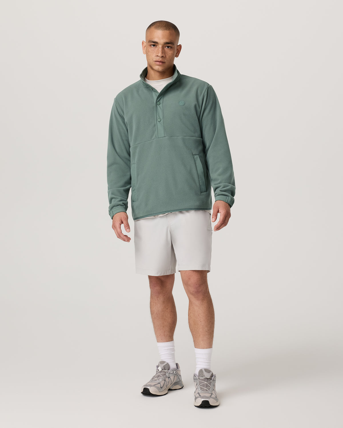 Aspen 1/2 Snap Men's Fleece Mock-Neck Pullover: Marsh - Vuori