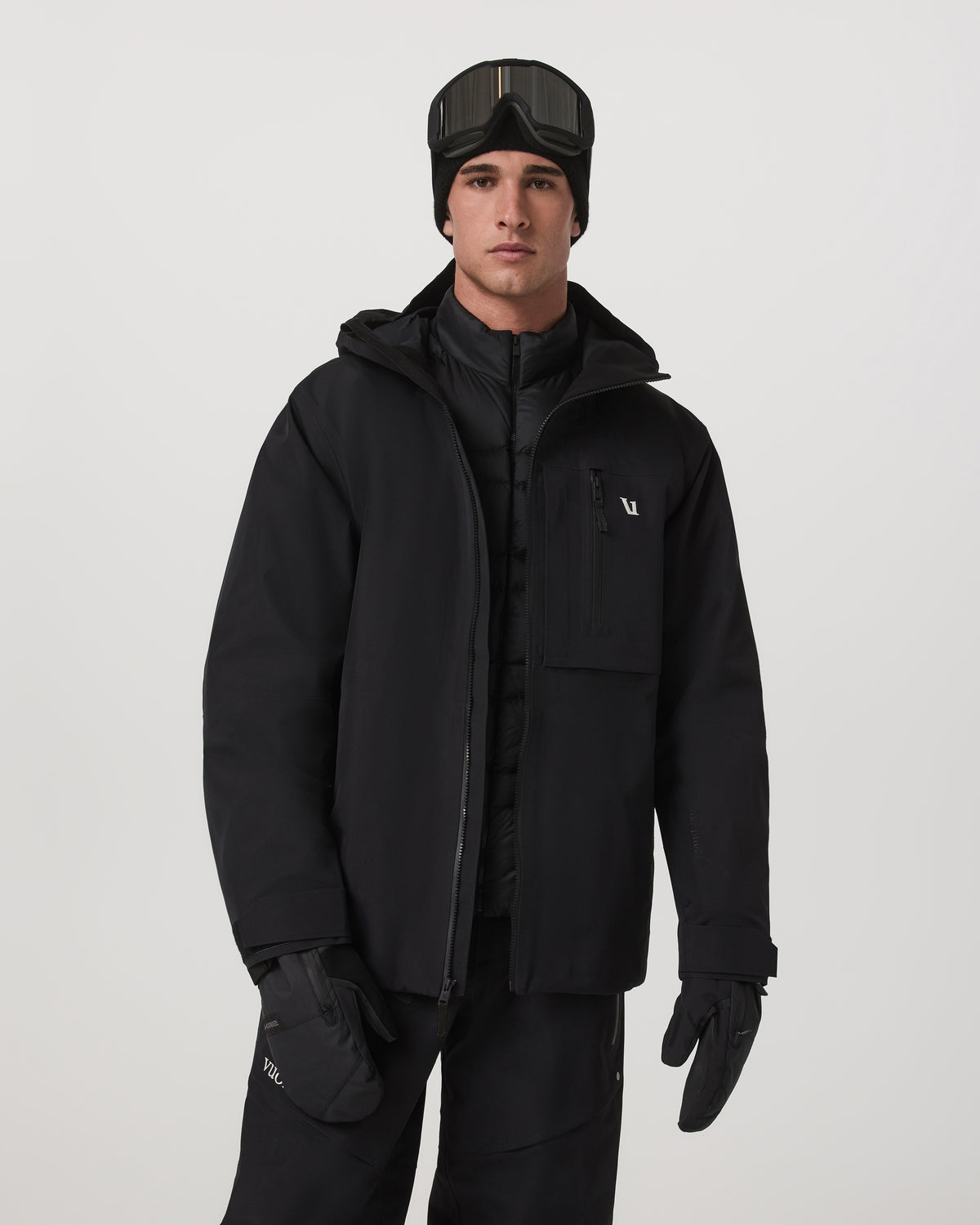 Taika Snow Shell Men's Black Ski/Board Jacket for Winter - Vuori