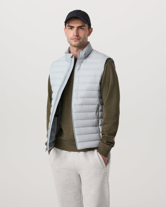 Steadfast Insulated Vest Men's Sea Fog Vest - Vuori