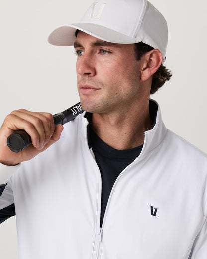 Fleet Jacket Men's White Color Block Jacket - Vuori