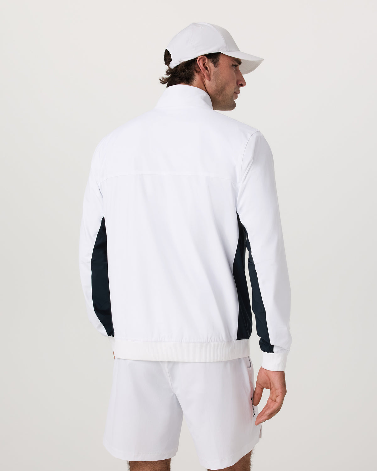 Fleet Jacket Men's White Color Block Jacket - Vuori