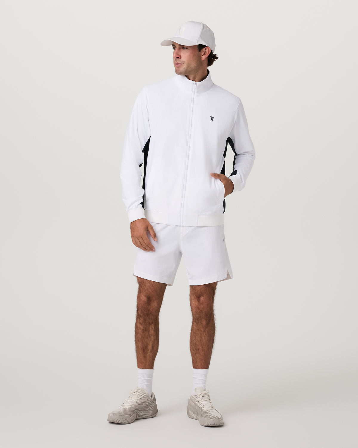 Fleet Jacket Men's White Color Block Jacket - Vuori