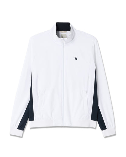 Fleet Jacket Men's White Color Block Jacket - Vuori