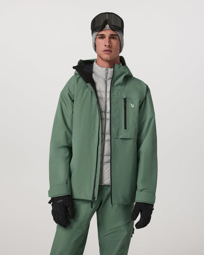 Taika Snow Shell Men's Sea Pine Ski/Board Jacket - Vuori