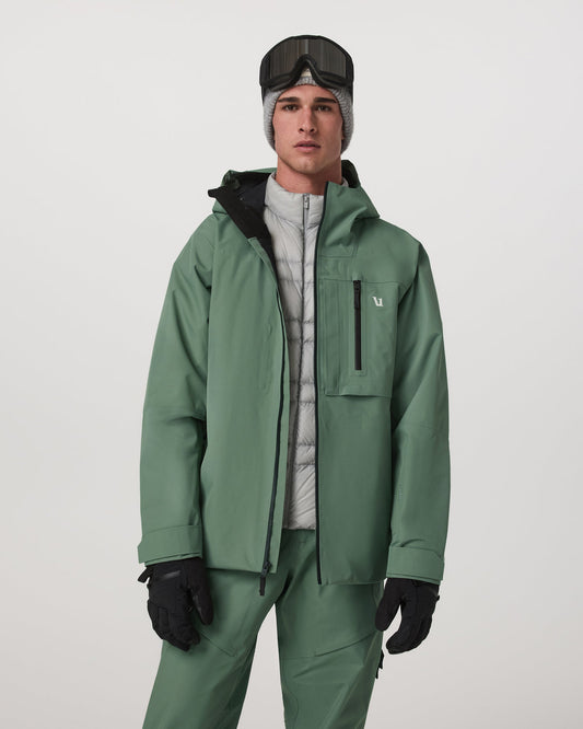 Taika Snow Shell Men's Sea Pine Ski/Board Jacket - Vuori