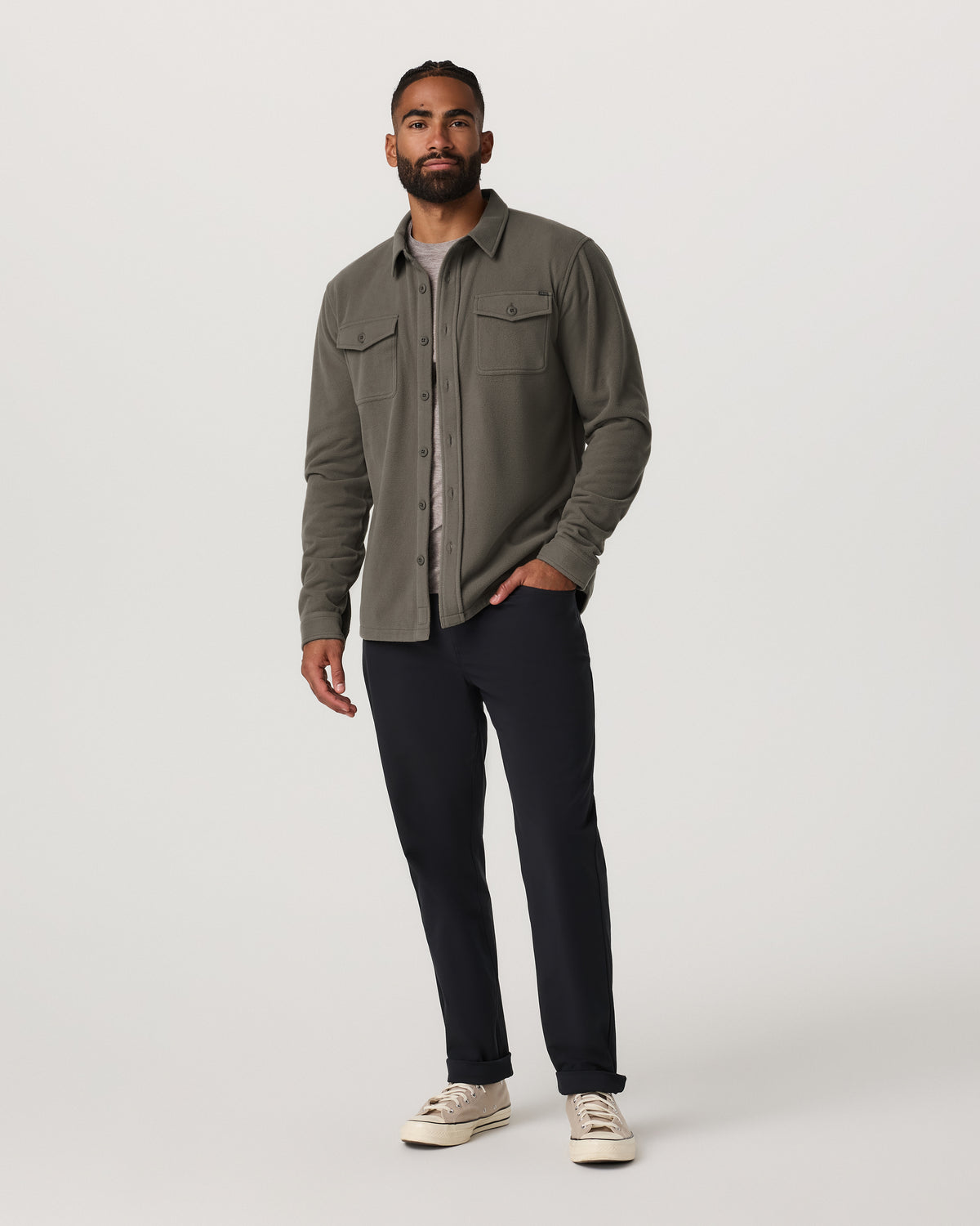 Aspen Shirt Jacket Men's Root Fleece Shirt Jacket - Vuori