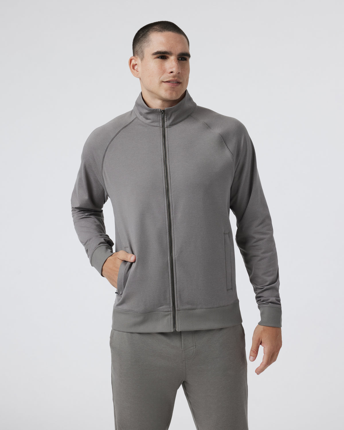 Coronado Novelty Full Zip Men's Dolomite Jacket - Vuori
