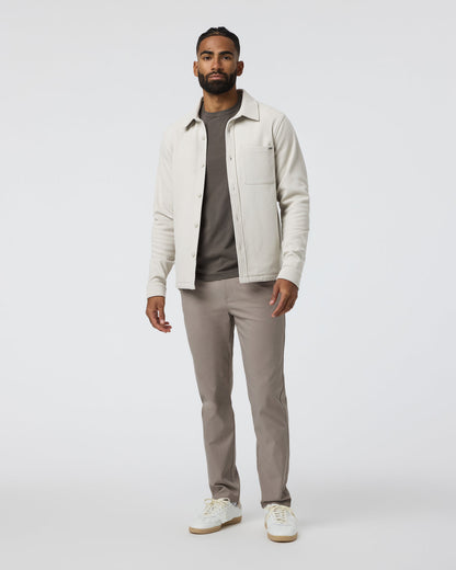 Beldon Shirt Jacket Knit Twill Oatmeal - Vuori